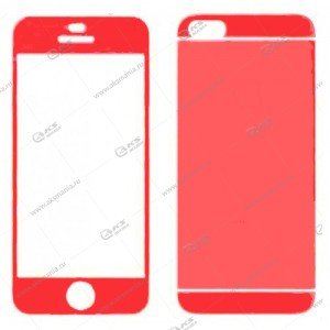 Защитное стекло iPhone 7/8 красный матовый 2 в 1
