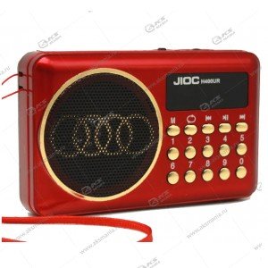 Колонка портативная JIOC H400UR FM TF USB LCD красный