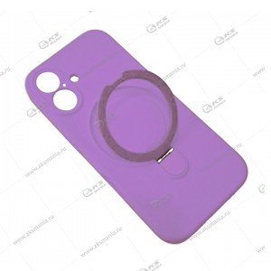 Cиликоновый чехол (Silicone Case) 360 MagSafe-подставка для iPhone 16 лавандовый