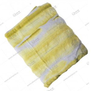 Плед Lusnug 200x230см крупный ворс бело-желтый
