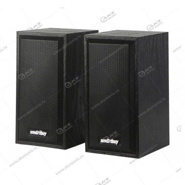 Компьютерные колонки SmartBuy ONE, дерево, мощность 2*3Вт, USB, черный