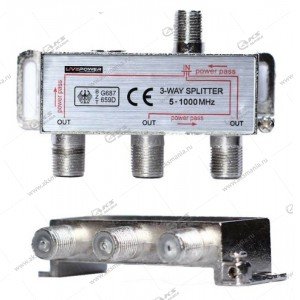 Делитель F3 антенный на 3ТВ (5-1000HZ)
