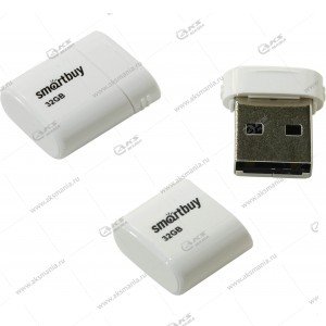 Флешка USB 2.0 32GB SmartBuy Lara White (белый)