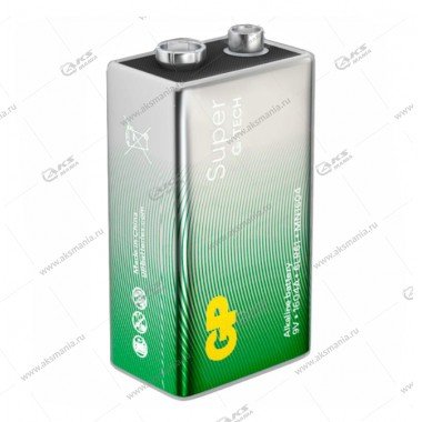 Элемент питания GP 6LR61/1SH (крона) Super Alkaline G-Tech