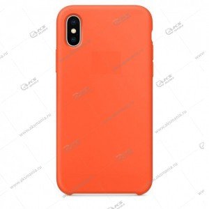 Silicone Case (Soft Touch) для iPhone XS Max красно-оранжевый