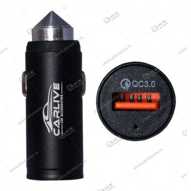 АЗУ 1USB QC3.0 5В 3А CR26 черный без упаковки