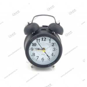 Часы 3010 будильник Quartz 11см черный
