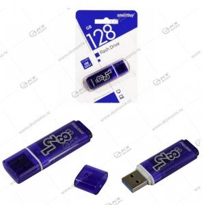 Флешка USB 3.0 128GB SmartBuy Glossy темно-синий