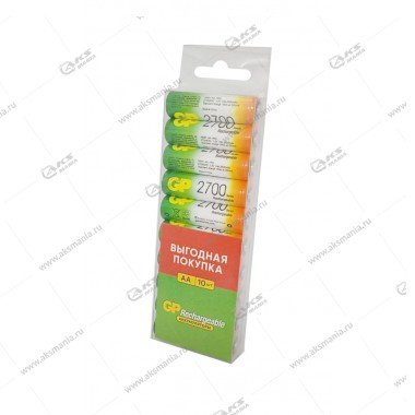 Элемент питания аккумулятор GP R6 (AA) 2700 mAh BOX-10