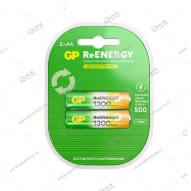 Элемент питания аккумулятор GP ReENERGY R6 (AA) 1300 mAh/2bl