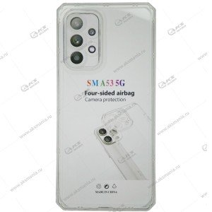 Силикон для Samsung A53 5G плотный прозрачный с усиленными краями