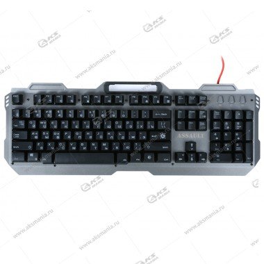 Клавиатура Defender Assault GK-350L игровая с подсветкой, серебро