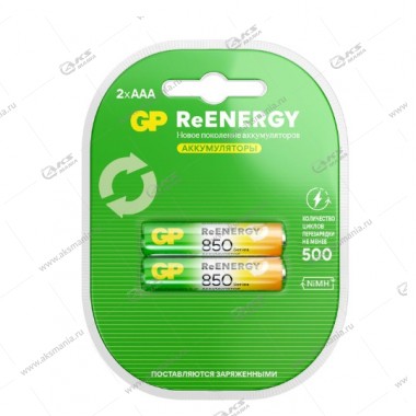 Элемент питания аккумулятор GP ReENERGY R3 (AAA) 850 mAh/2bl