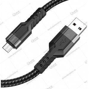 Кабель Hoco U110 charging data cable Micro 1,2м черный