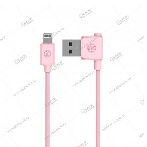 Кабель WK Junzi lightning угловой USB pink