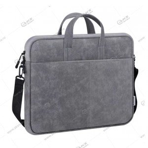 Сумка Defender для ноутбука SOLID 15"-16",PU кожа карман, серая