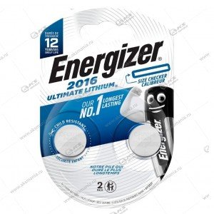 Элемент питания Energizer CR2016/2BL Lithium