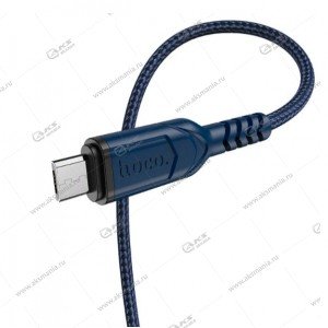 Кабель Hoco X59 Victory charging data cable for Micro USB 2m синий