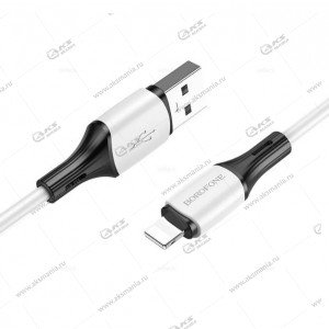 Кабель Borofone BX79  silicone Lightning 1m белый