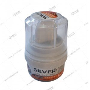 Крем-блеск для обуви "Silver" коричневый 50мл.