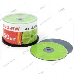 Диск DVD-RW MIREX 4X 4,7GB Cake box 50