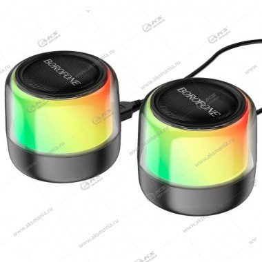 Компьютерные колонки Borofon BP12 Colorful BT wired 2-in-1 черный