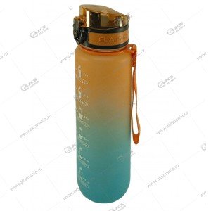 Бутылка для воды Sport 600мл бирюзовый с оранжевым