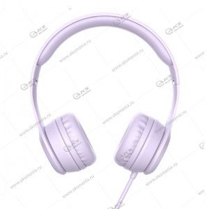 Наушники Hoco W21 Graceful charm wire Накладные фиолетовый