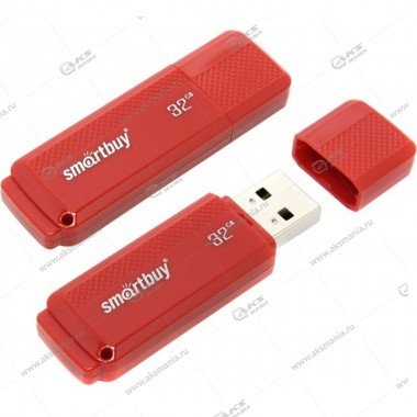 Флешка USB 2.0 32Гб SmartBuy Dock красный