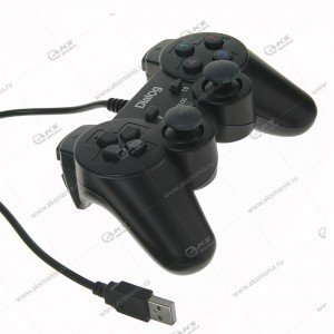 Gamepad проводной GP-A11 DIalog Action - вибрация, 12кнопок, USB, чёрный