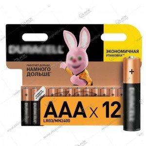 Элемент питания Duracell LR03/ AAA MN2400 12BL