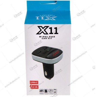 FM Модулятор Bluetooth X11+ АЗУ 2,1A