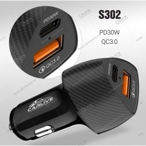 АЗУ Carlive CR34 1USB QC3.0+PD25Вт черный