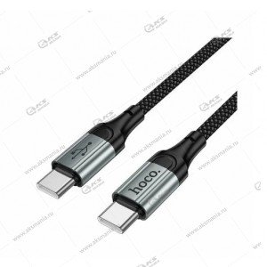 Кабель Hoco X121 60Вт для передачи данных Type-C-Type-C витой 1,5 м черный