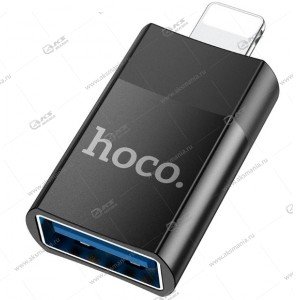 OTG Hoco UA17 Lightning USB2.0 черный