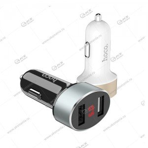 АЗУ Hoco Z26 2USB LCD 2.1A черный