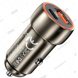 АЗУ Hoco Z46A PD20W + QC3.0 серый металл