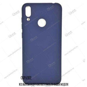Силикон Samsung S11/S20 Plus матовый синий с глянцевым ободом