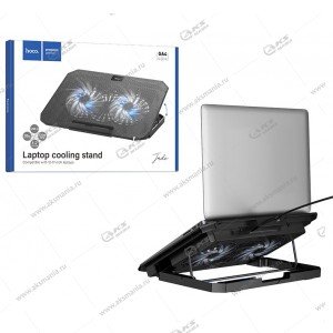 Подставка для ноутбука Hoco GA4 Jade laptop cooling stand 2 вентилятора черный