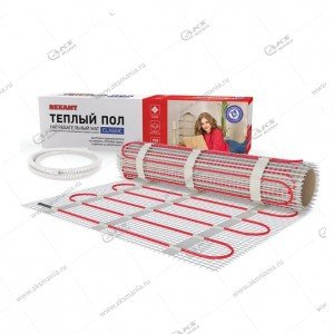 Теплый пол, Rexant нагревательный мат Classic RNX-3-450 3 м2, 0,5x6м, 450Вт двухжильный, с экраном