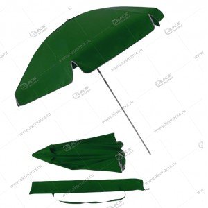 Зонт круглый 200/8 FG N (kN) Премиум, в чехле 2м,8 кауч.спиц,без наклона,с клапаном зеленый