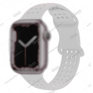 Ремешок Hoco WA08 Flexible series honeycomb silicone для Apple Watch(42/44/45/49mm) белый