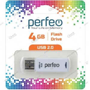 Флешка USB 2.0 4GB Perfeo C06 Белый
