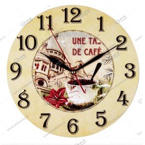 Часы настенные 2727-128 из ДВП с открытой стрелкой "De cafe"