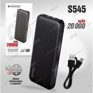 Power Bank Deespi DP20 PD 20W LED 20000mAh черный