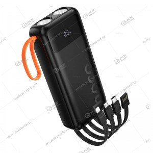 Power Bank HOCO J151A Spirit dual lighting four-cable 20000mAh черный