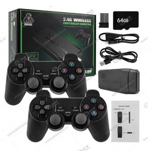 Игровая приставка (64GB HDMI 4K) 15000игр  M-8 с беспроводными джойстиками 2шт