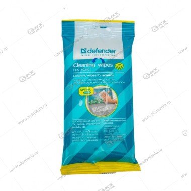 Defender чистящие салфетки для экрана, влажные в мягкой упаковке 20шт CLN30202