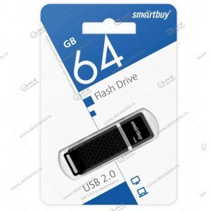 Флешка USB 2.0 64GB SmartBuy Quartz Black