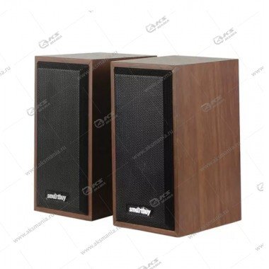 Компьютерные колонки SmartBuy ONE, дерево, мощность 2*3Вт, USB, коричневый
